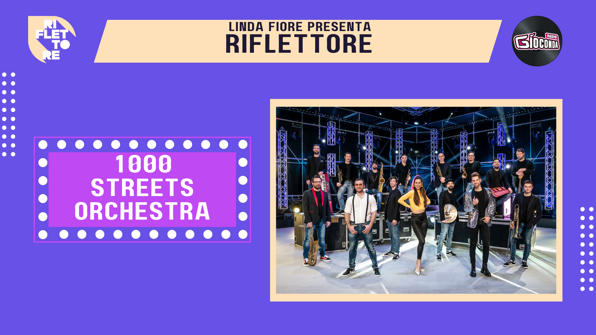 Il trombettista Martin Dequal, cofondatore con Denis Zupin di "The 1000 Streets Orchestra", è l'ospite della puntata di venerdì 22 aprile di "Riflettore", la trasmissione che mette in luce la musica che nasce in Friuli-Venezia Giulia. La formazione, che si è messa in luce negli ultimi anni grazie alla capacità di spaziare dal repertorio classico per big band al jazz moderno, strizzando al contempo l’occhio all’elettroswing, ha recentemente pubblicato il singolo “Hit the Road Jack” , un omaggio a Ray Charles e a tutta la musica swing e soul. The 1000 Streets’ Orchestra ha calcato numerosissimi palchi a partire dai più importanti teatri triestini (Rossetti, Bobbio, Miela) fino all’ultima tournée in Francia e Spagna. Il sound della formazione si è concretizzato un anno fa con l'uscita di “Electro Way”, un album che contiene sia brani originali, tra i quali il coinvolgente "Freedoom", sia cover di hit internazionali. Quest’estate la 1000Streets si esibirà dal vivo con “Electro Way”, uno show completo e musicalmente ricchissimo, impreziosito ulteriormente dalle coreografie esplosive delle ballerine Giorgia Kero e Alice Cenzon. L’omonimo album ha raggiunto in pochi mesi un grande riscontro in Italia e all’estero con vette di oltre 200.000 ascoltatori su Spotify. Fra gli appuntamenti live confermati, quello di venerdì 22 luglio nella giornata inaugurale del Festival di Majano, in provincia di Udine.