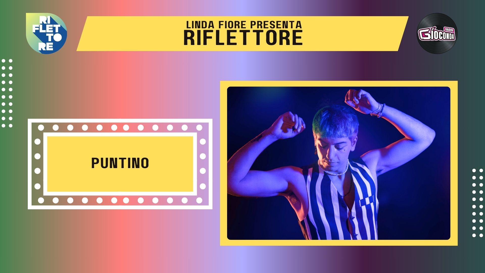 Il cantautore PUNTiNO, all'anagrafe Simone Forte, è l’ospite della nuova puntata di “Riflettore” in onda venerdì 31 maggio alle 14.30 (replica ore 20.30).