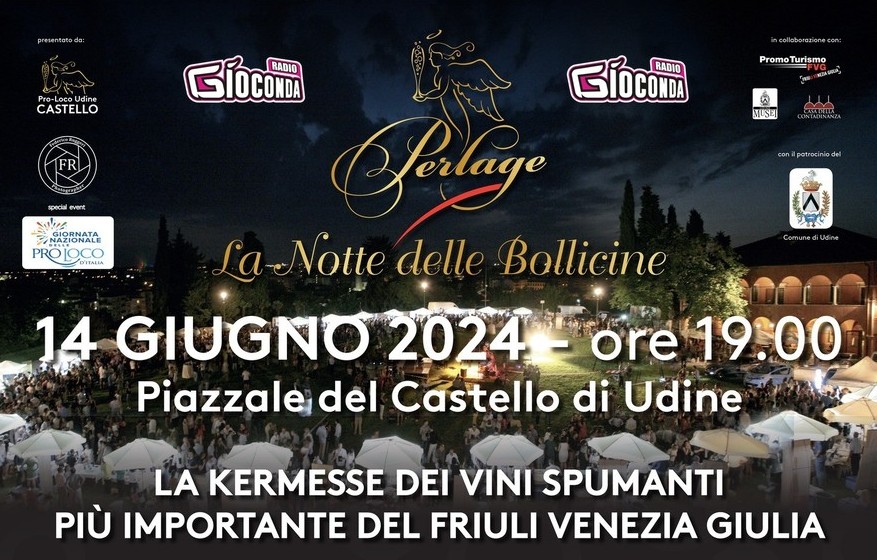 La notte delle bollicine "Perlage" torna protagonista venerdì 14 giugno al Castello di Udine