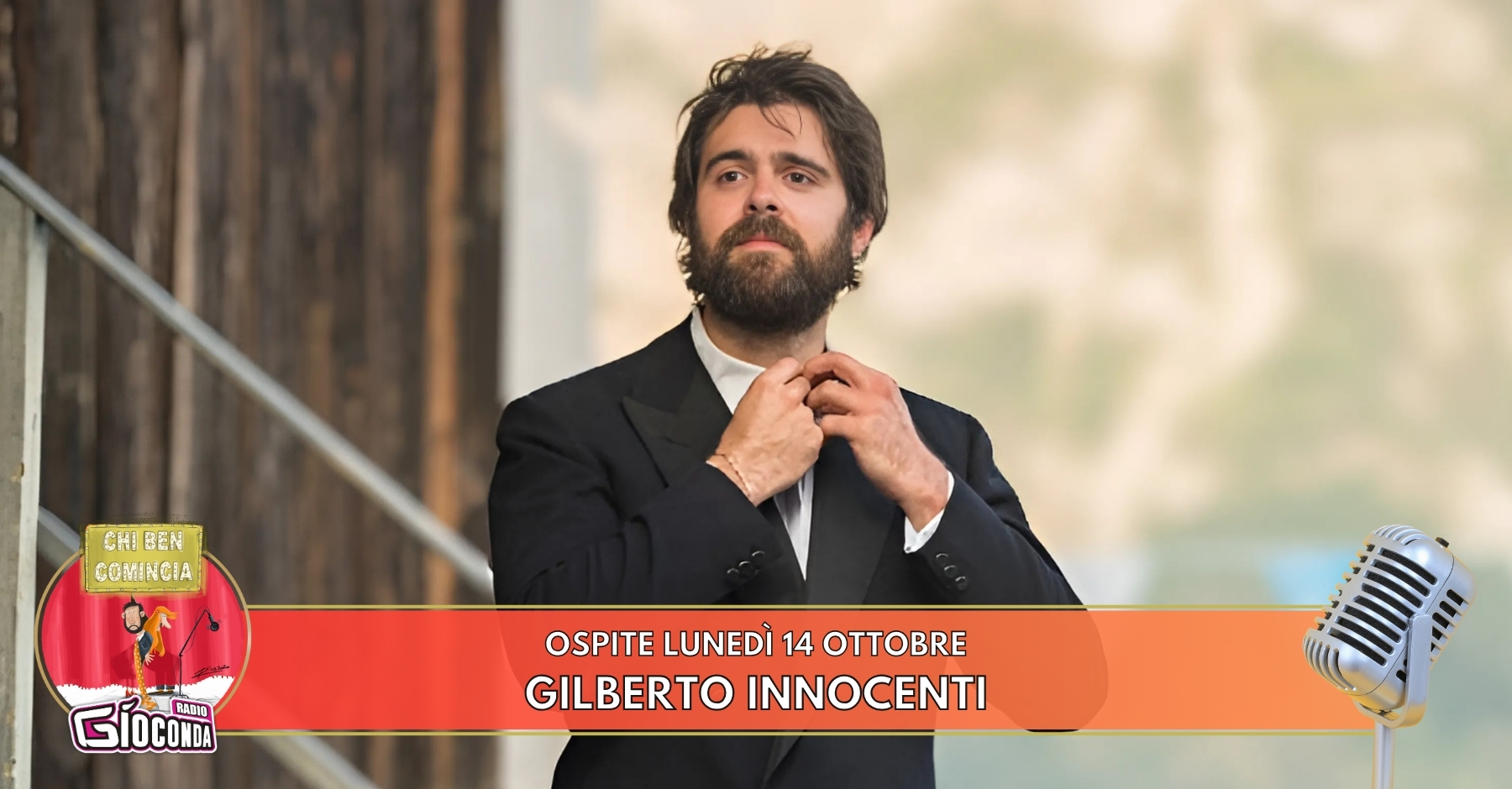 L’attore Gilberto Innocenti è l’ospite della puntata del 14 ottobre di “Chi ben comincia”, in onda su Radio Gioconda dalle 18.00.