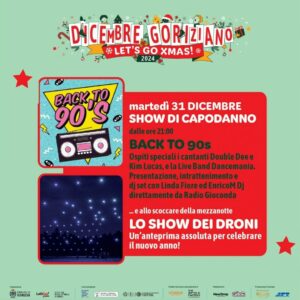 Il Capodanno in Piazza Vittoria a Gorizia sarà un evento ricco di divertimento ed emozioni per festeggiare l'ingresso nel 2025, anno cruciale per Gorizia che, insieme a Nova Gorica, indosserà il prestigioso titolo di Capitale Europea della Cultura. Conduce Linda Fiore.