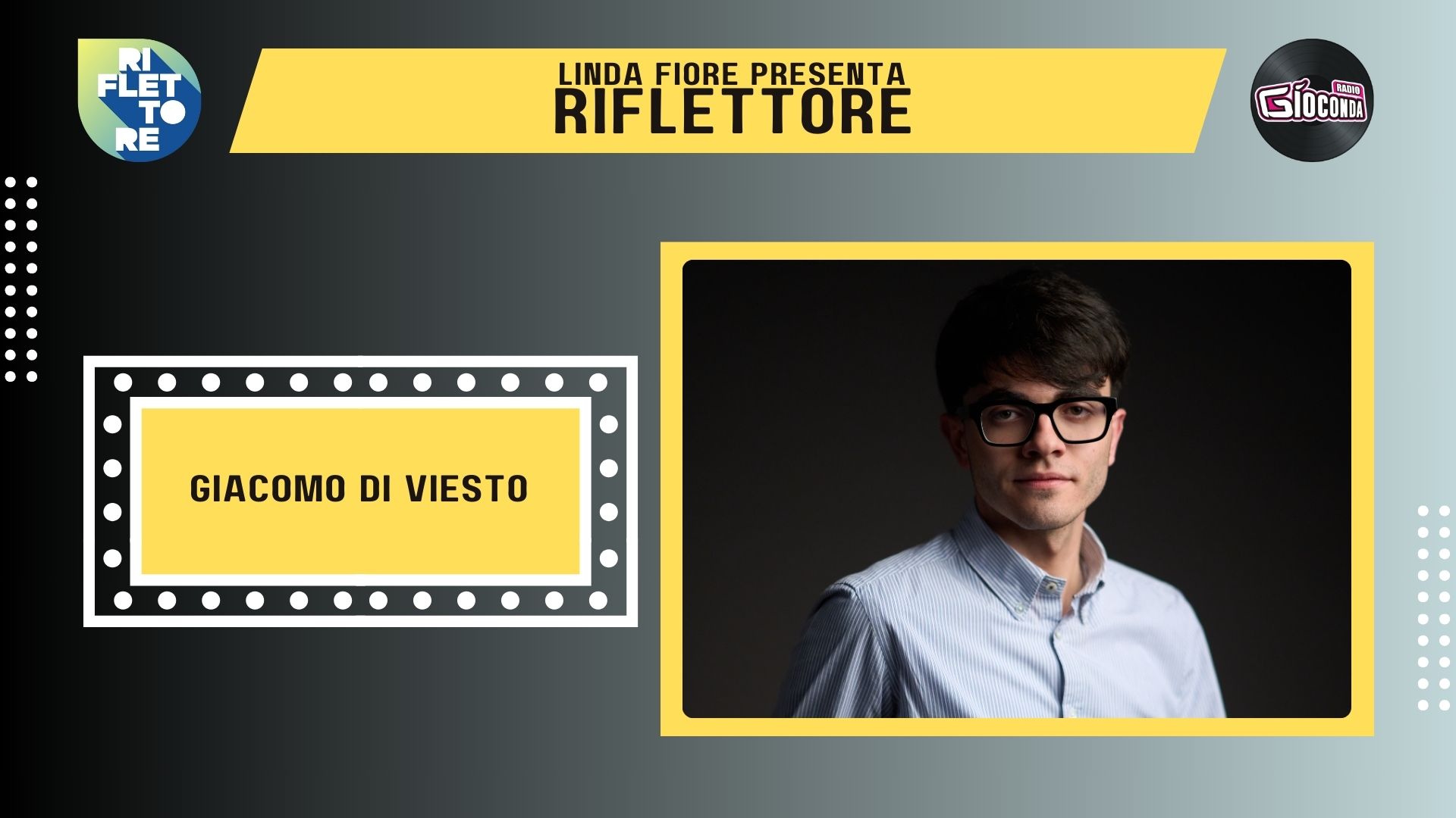 Il giovane cantautore Giacomo Di Viesto è il protagonista della nuova puntata di Riflettore in onda venerdì 14 marzo alle 14.30 (in replica alle 20.30).